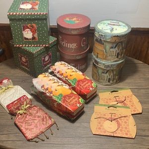 22pc gift packaging lot decorative boxes gift card holders and treat boxes.